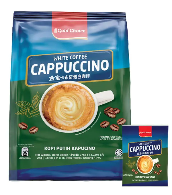 GoldChoice Inst White Coffee -Cappuccino 金宝即溶卡布奇诺白咖啡 24x25g\20