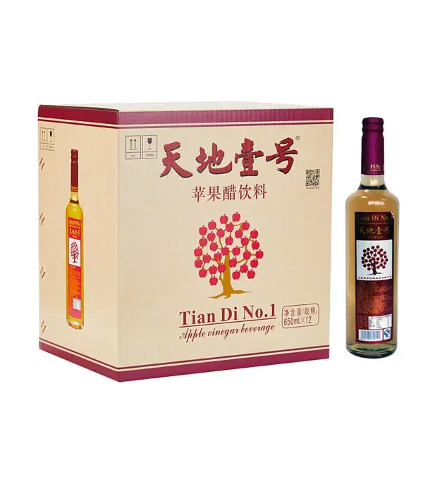 TianDiNo1 Apple Vinegar Beverage 天地一号 苹果醋饮料 12x650ml