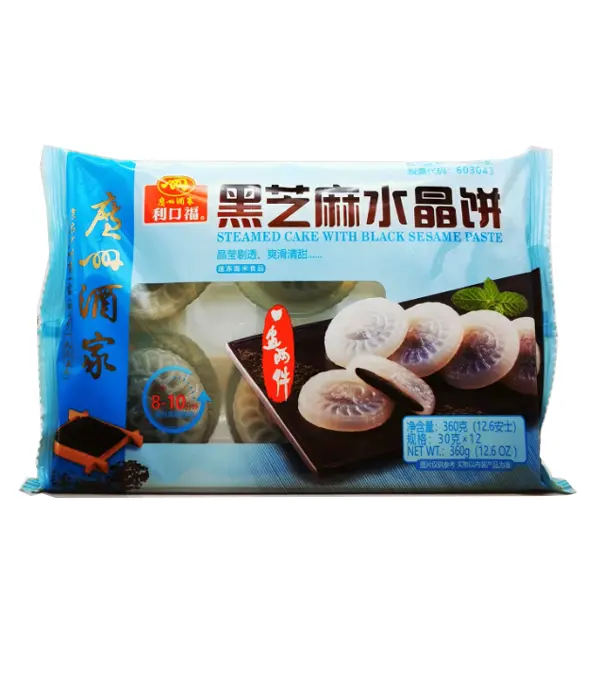 LKF Steamed Cake /w Black Sesame Paste  利口福 黑芝水晶饼 28X360g