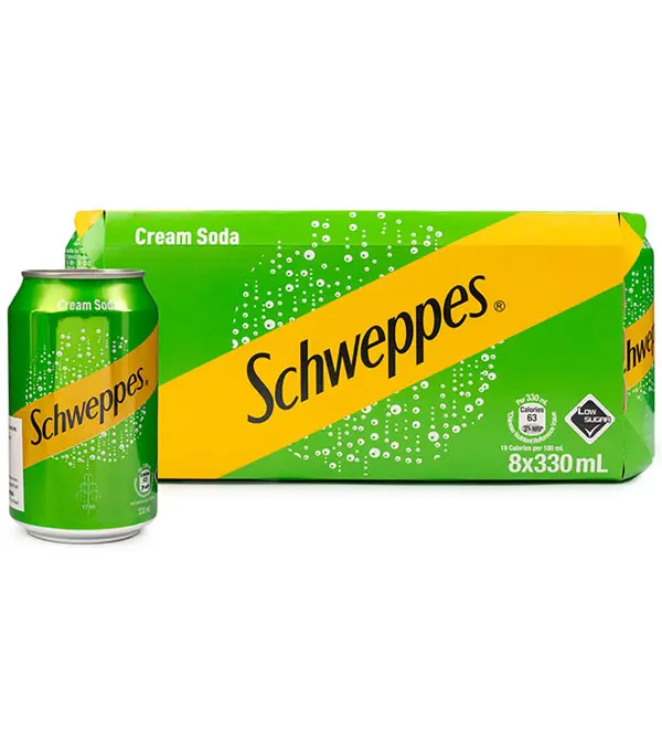 Schweppes Cream Soda Low Sugar玉泉 忌廉苏打低糖汽水 330mlx8