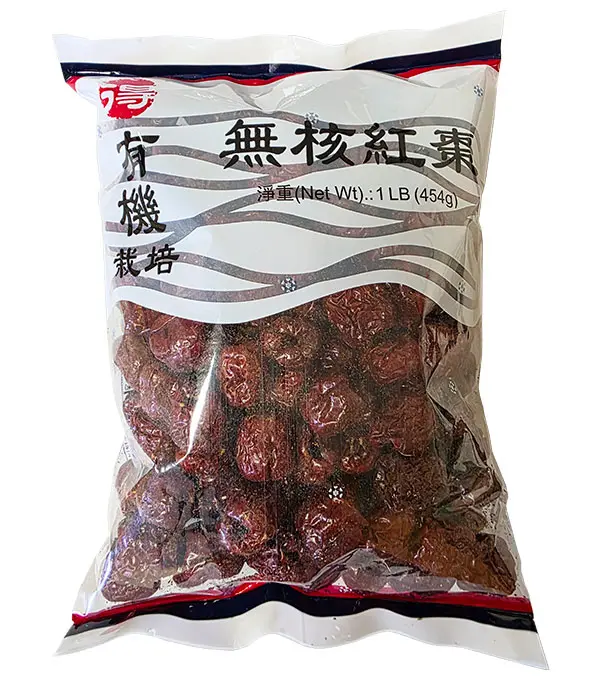 DE Seedless dried red dates 得字 有机栽培无核红枣 16oz