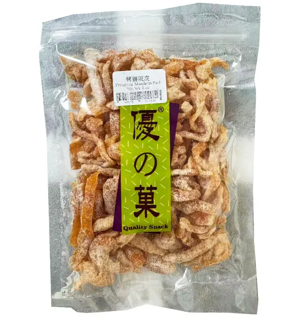 Quality Snack Preserved Mandarin Peel 优之果 烤盐陈皮 30X8oz 