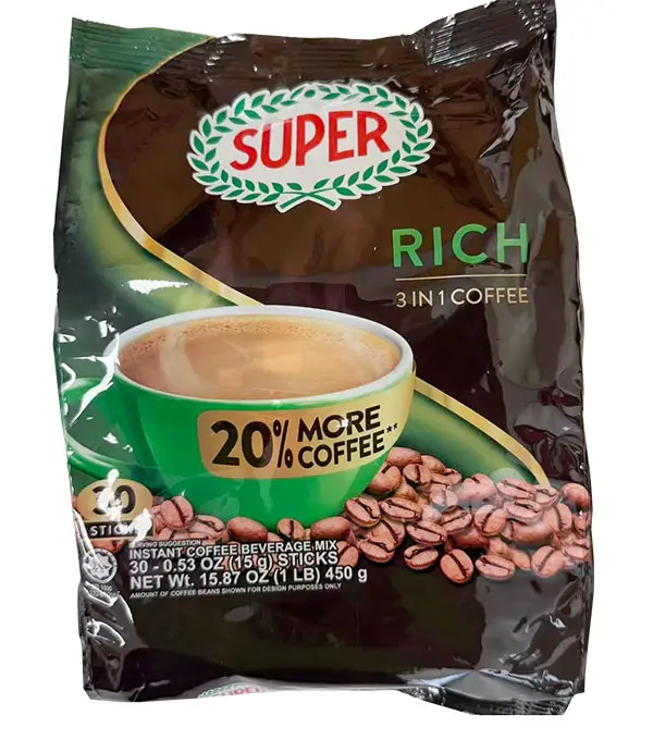 Super Inst Coffee - Rich 3 in 1 超级 特浓三合一咖啡 24x30px25g 