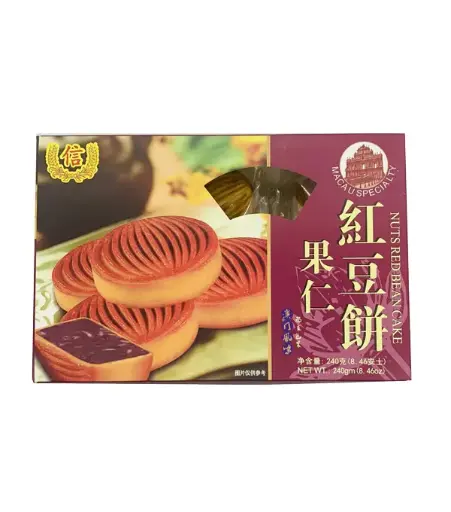[30222] TRUST Nuts Red BeanCake 信牌 澳门果仁红豆饼 24x240g