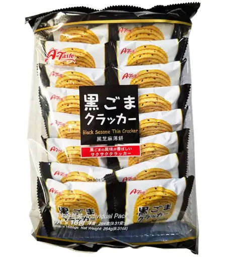 [30215] A-TASTE Black Sesame Thin Cracker A-TASTE 黑芝麻薄饼 18x264g