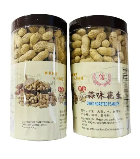 [30314] TRUST Dried Roasted Peanuts 信牌 蒜味花生 罐 24x420g