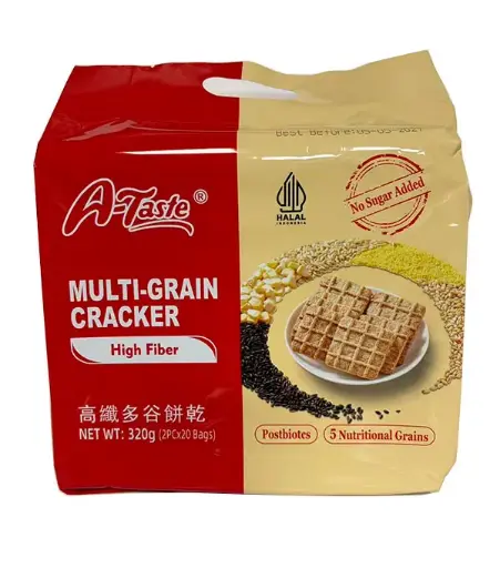 [30280] A-TASTE Multi-Grain Cracker - High Fiber 高纤多谷饼 16x320g