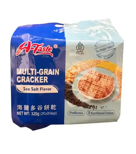 [30281] A-TASTE Multi-Grain Cracker - Sea Salt 海盐多谷饼 16x320g 